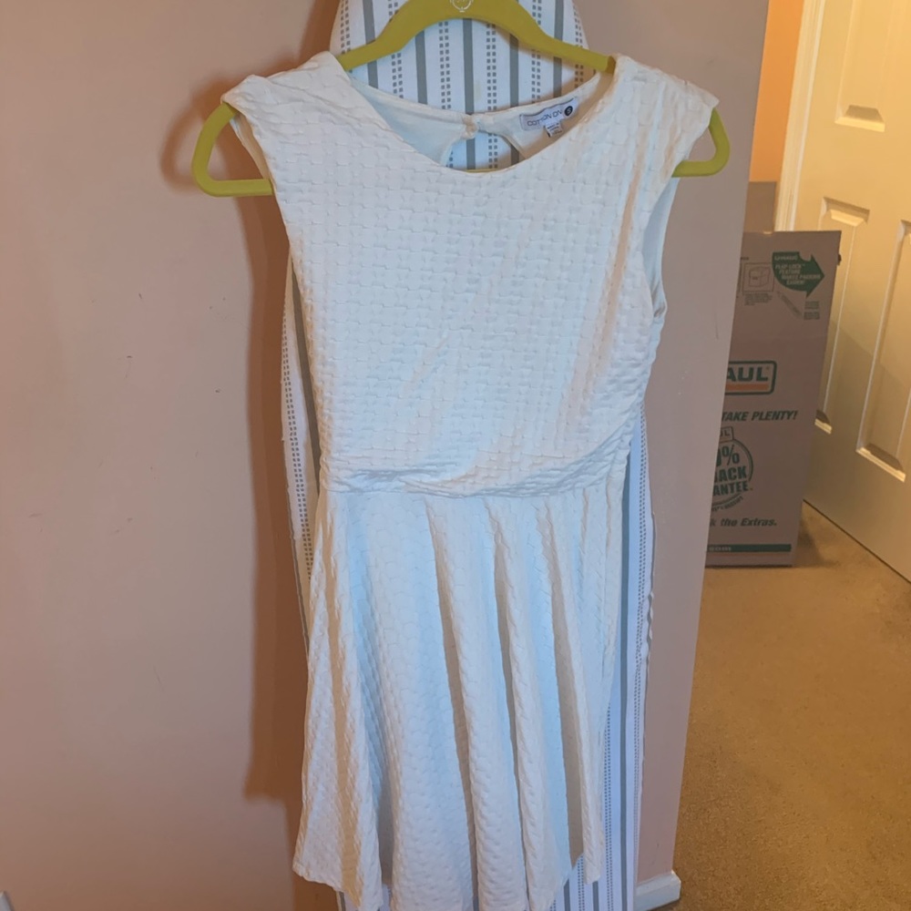 White skater dress